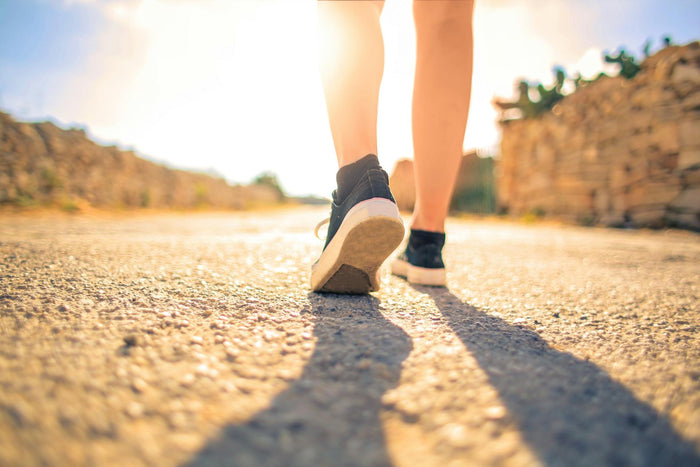 a woman walking